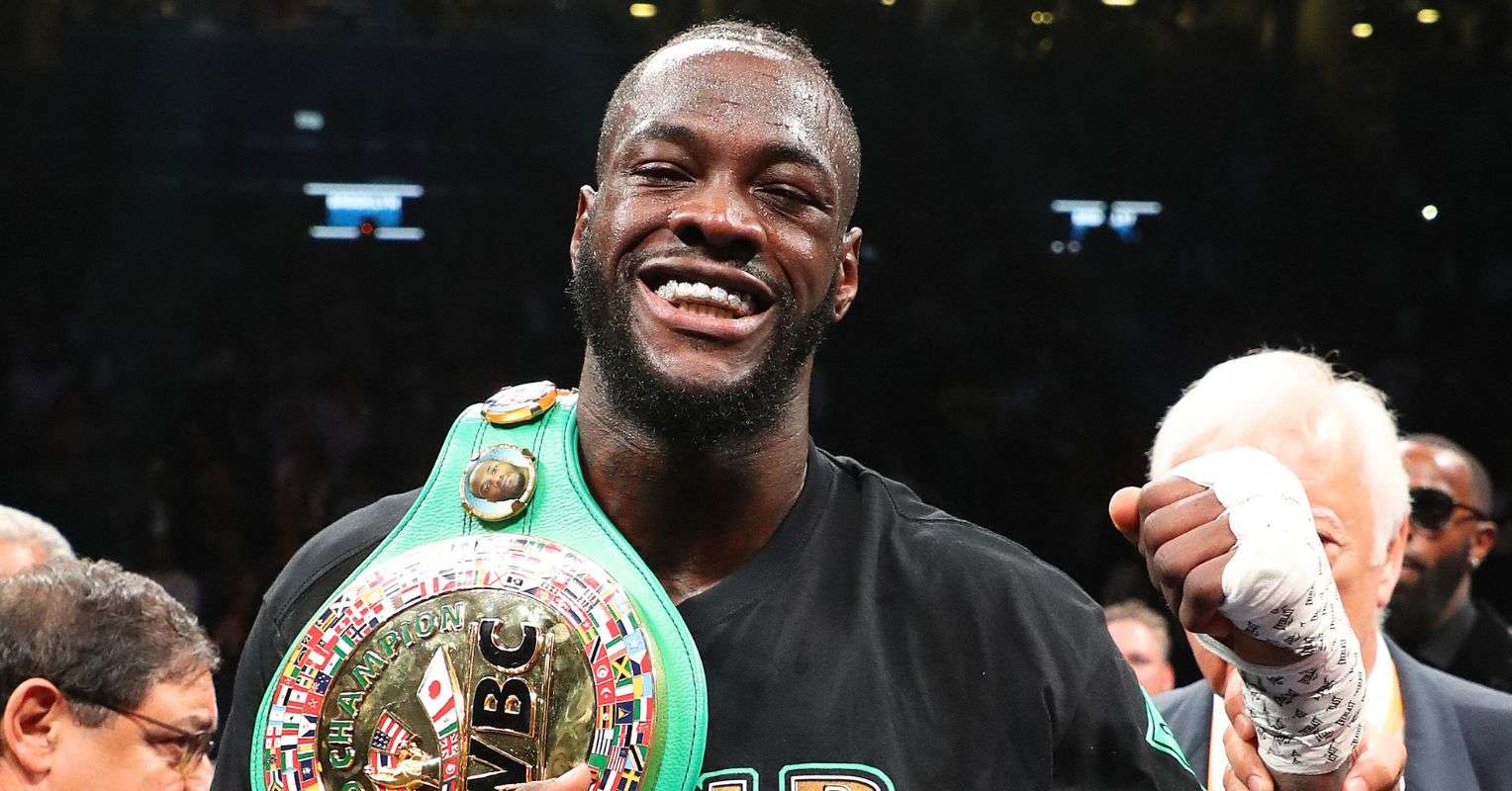 Deontay Wilder with WBC belt