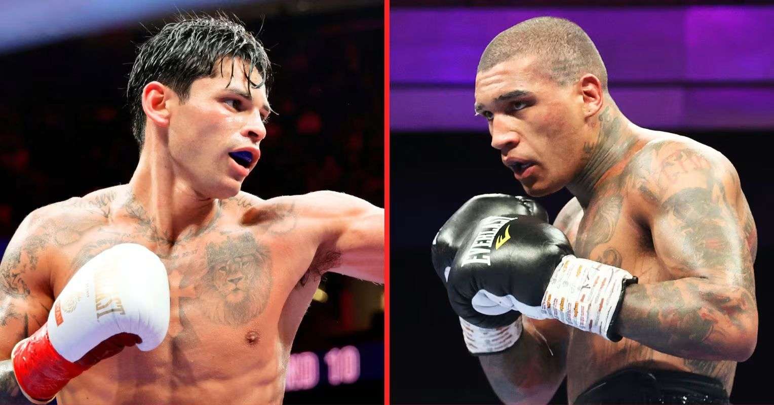 Ryan Garcia and Conor Benn mid shot