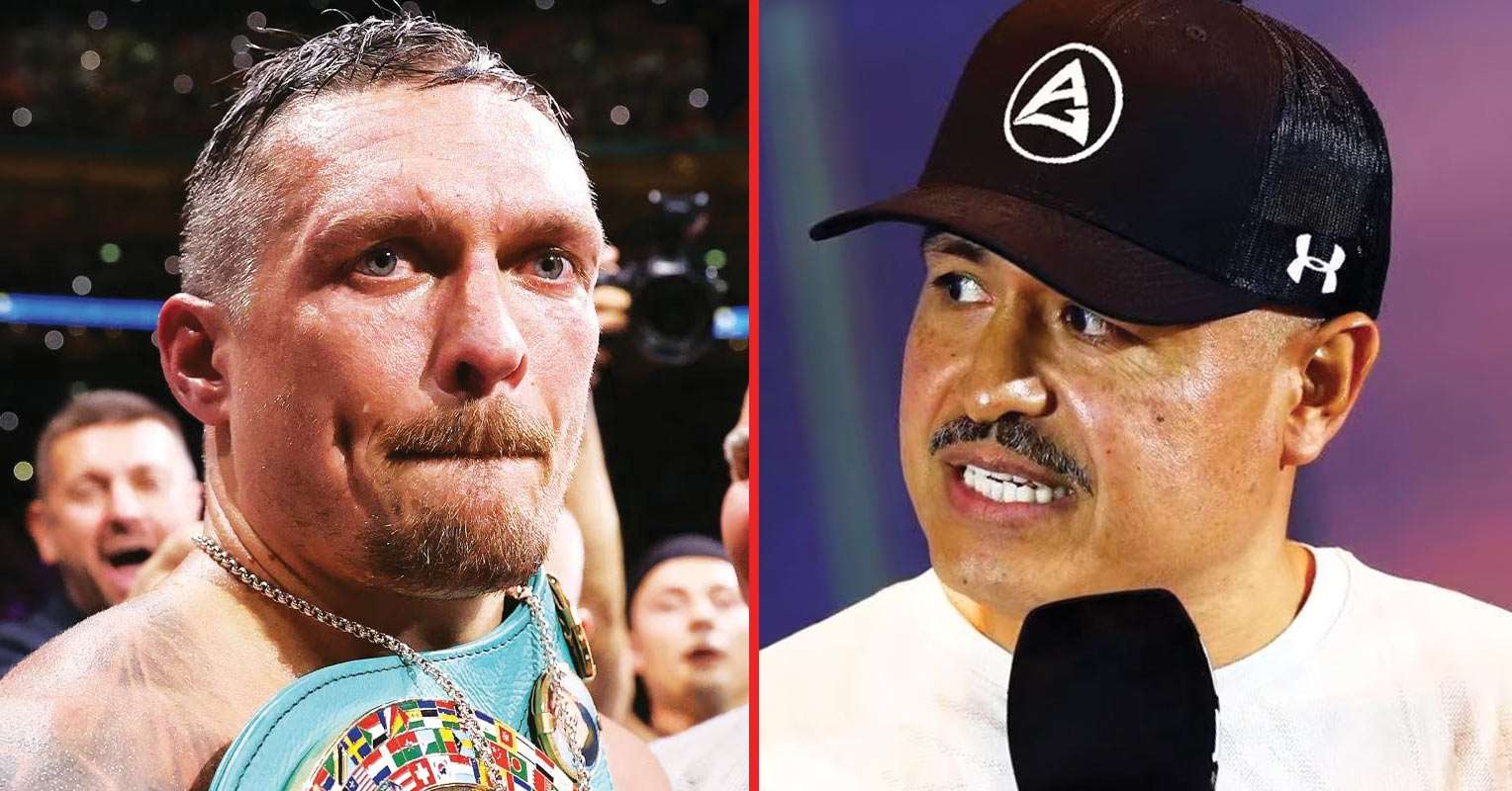 Oleksandr Usyk and Robert Garcia