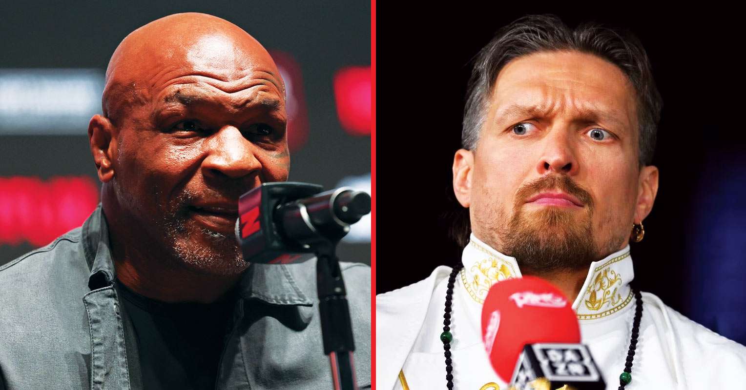 Mike Tyson and Oleksandr Usyk