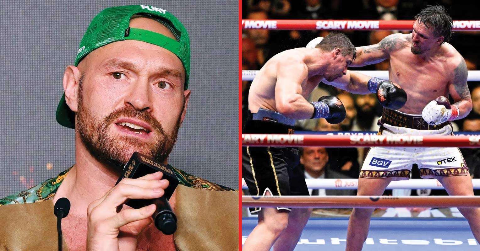 Tyson Fury, Oleksandr Usyk and Rico Rerhoeven