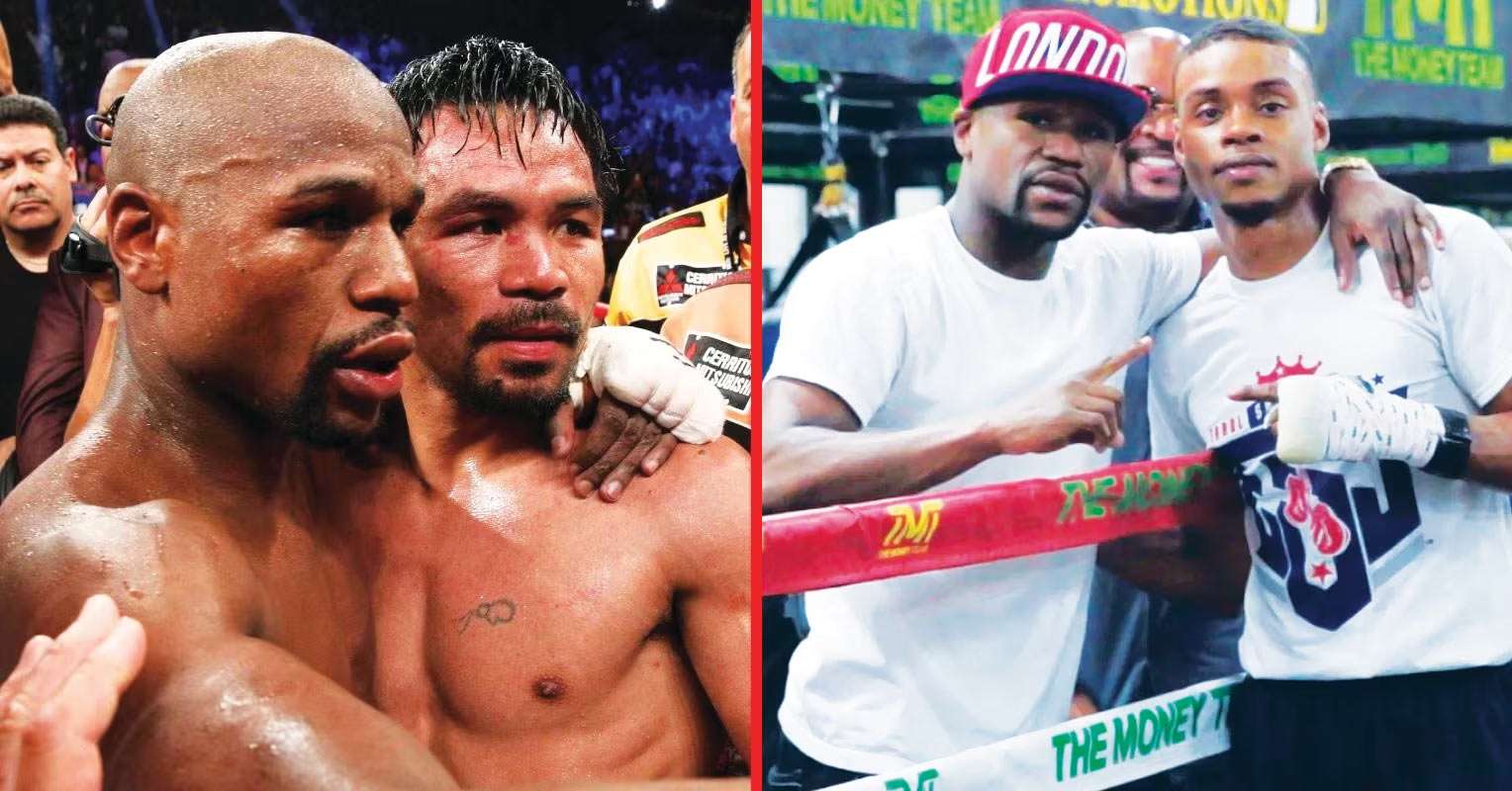 Floyd Mayweather, Errol Spence Jr and Manny Pacquiao