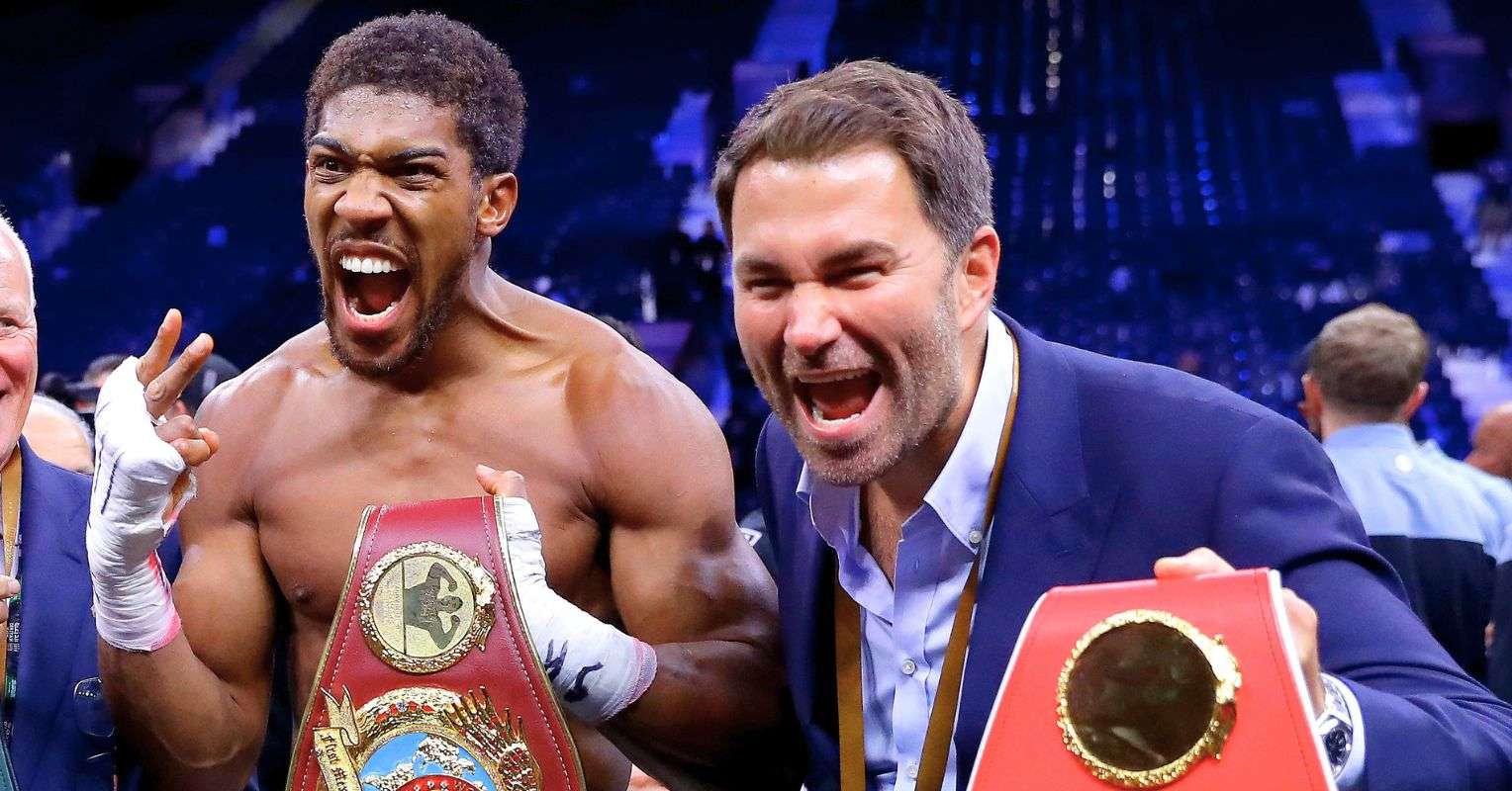 Eddie Hearn and Anthony Joshua
