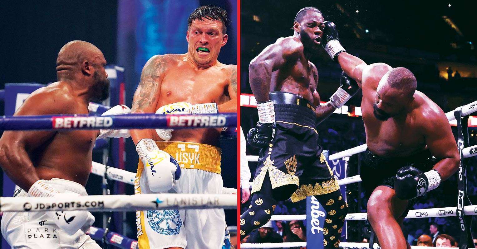 Derek Chisora, Oleksandr Usyk and Deontay Wilder