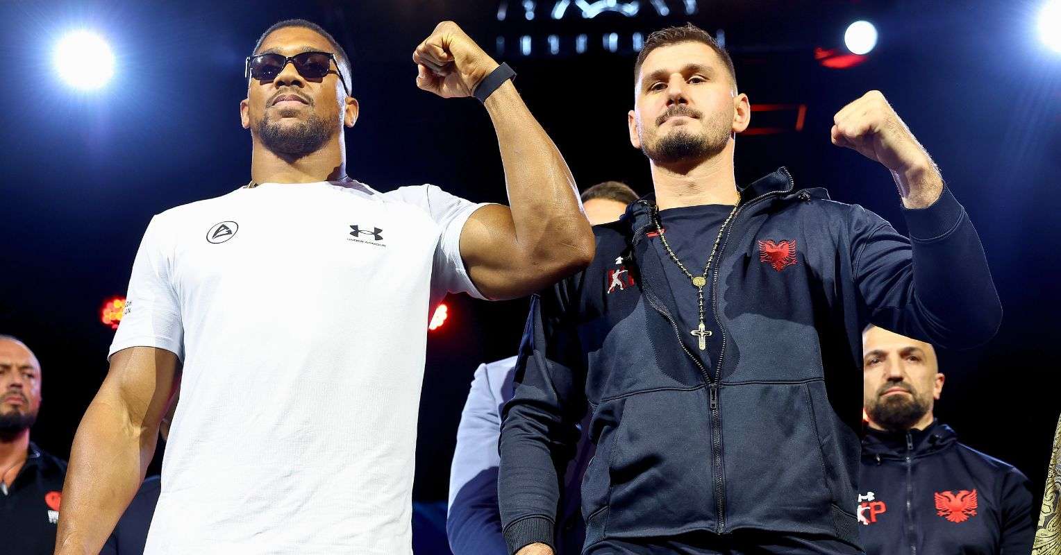 Anthony Joshua and Kristian Prenga