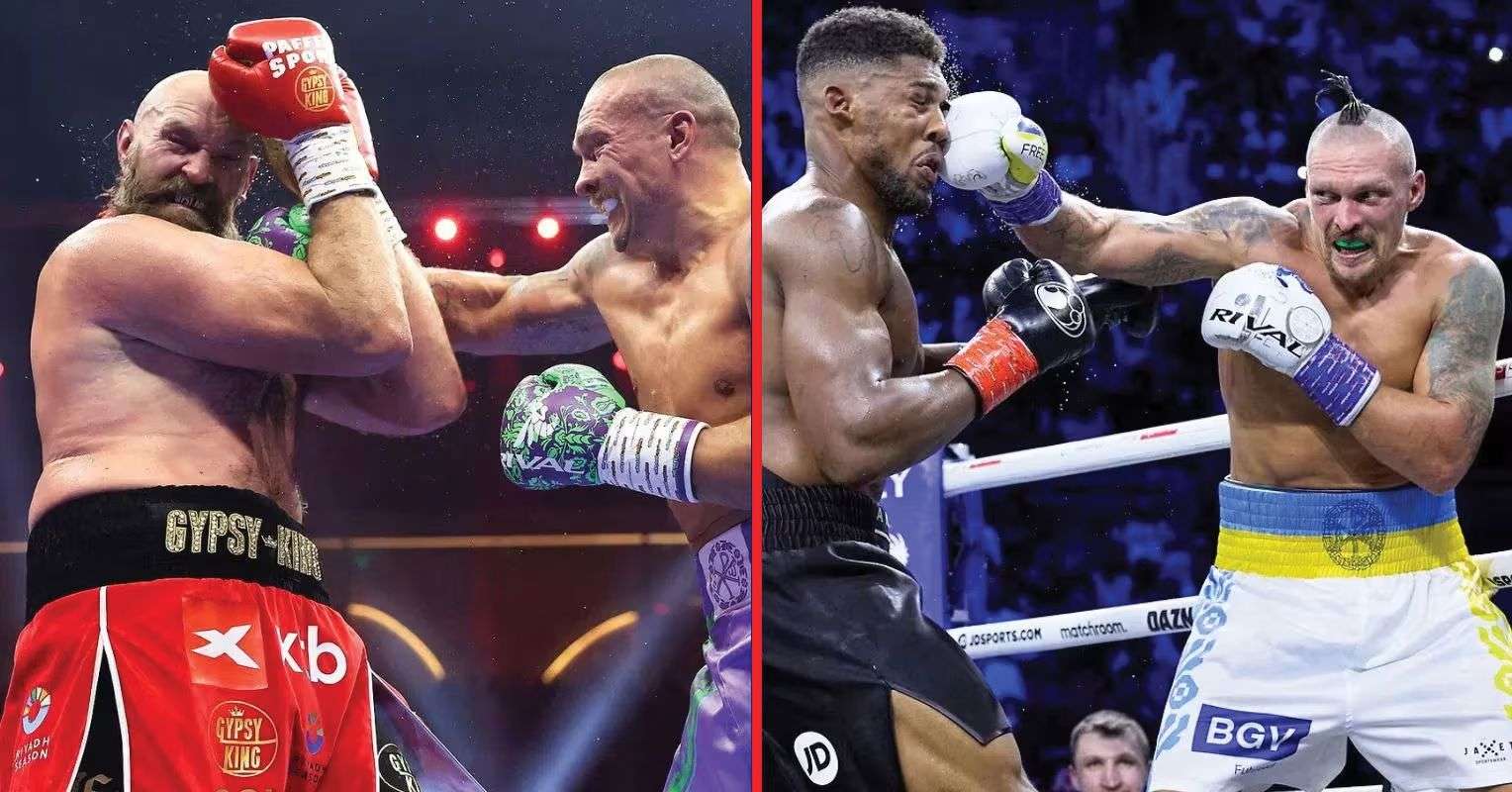 Tyson Fury, Oleksandr Usyk and Anthony Joshua