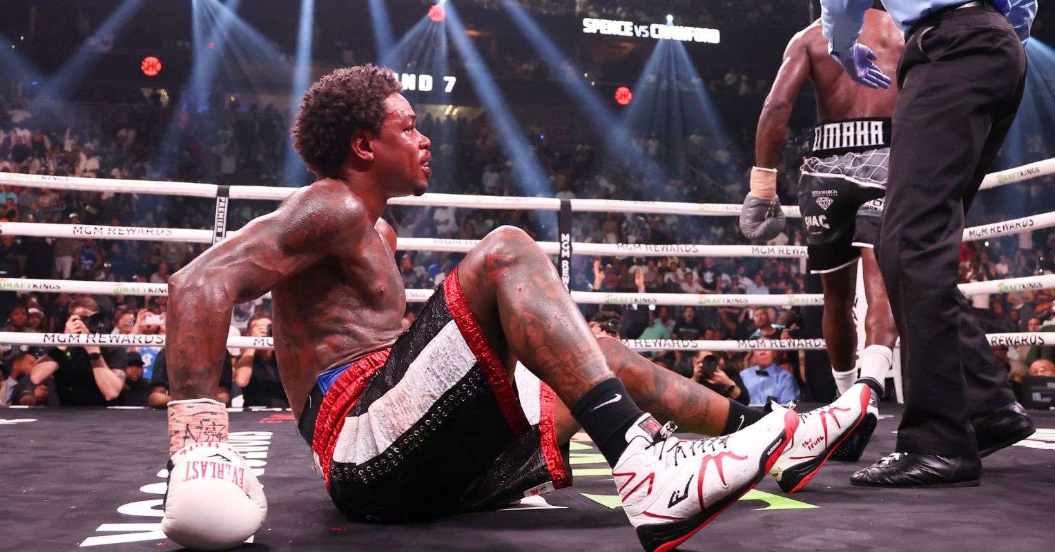 Errol Spence on the canvas
