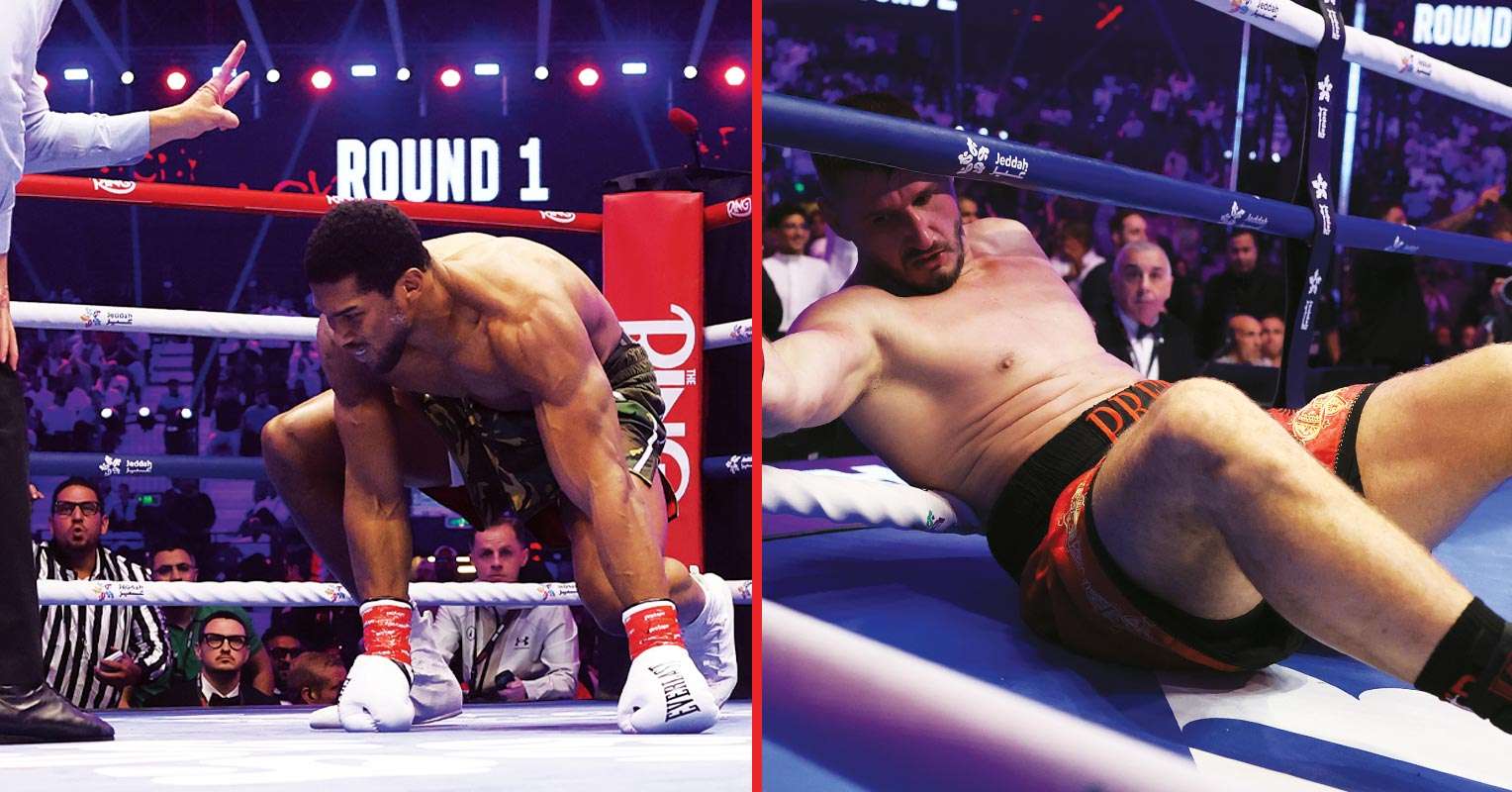 Anthony Joshua and Kristian Prenga