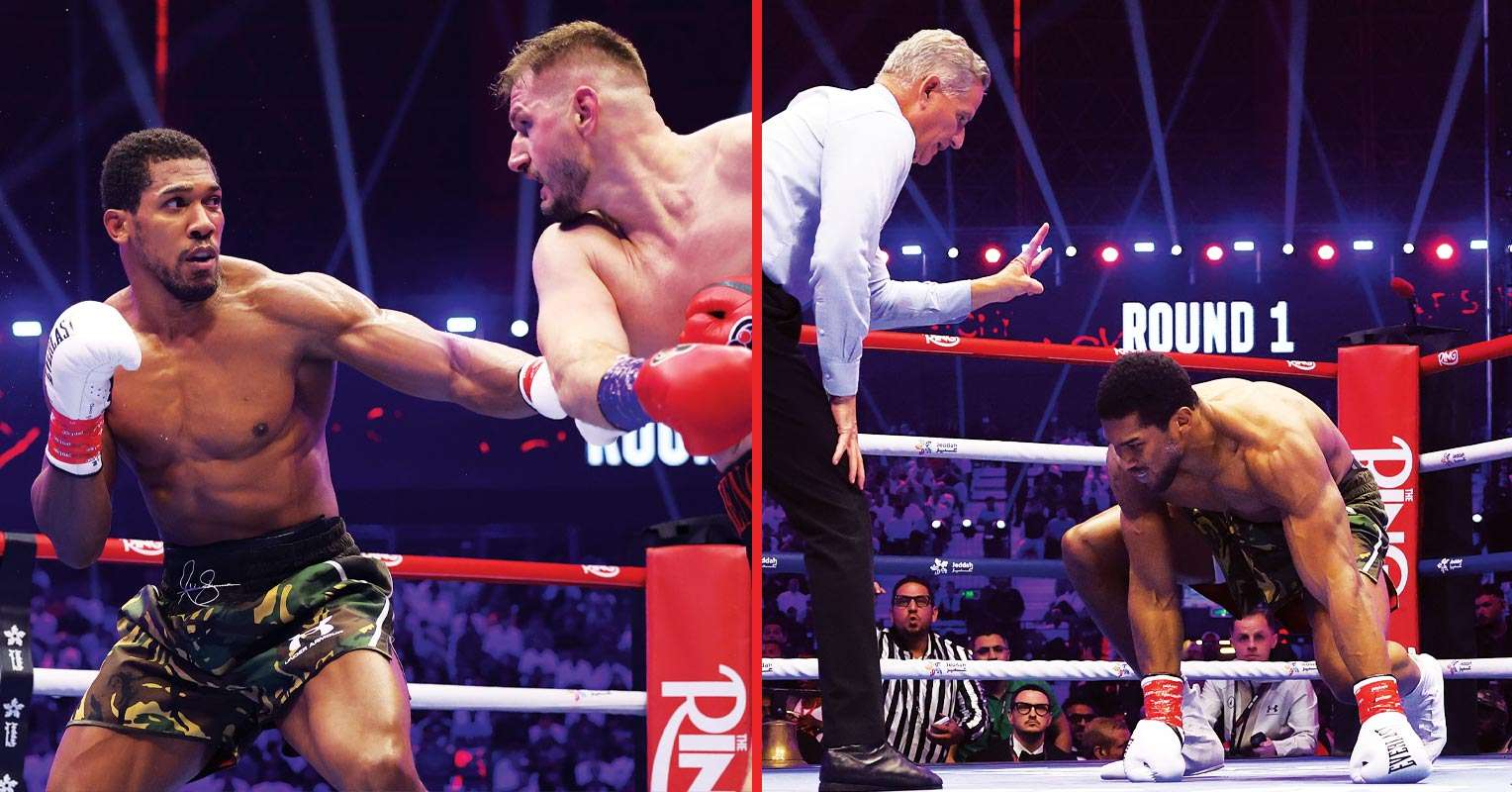 Anthony Joshua and Kristian Prenga