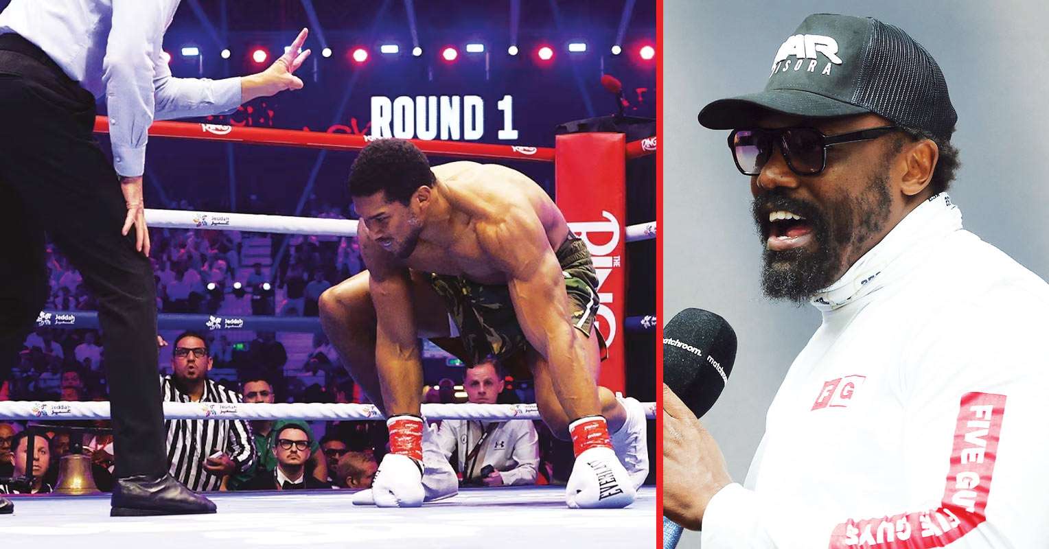 Derek Chisora, Anthony Joshua and Kristian Prenga